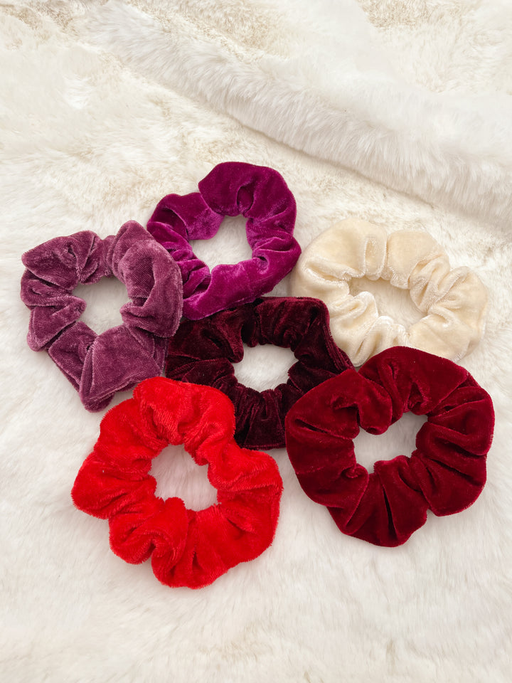 Chouchou petit format - Velours Rose (2)