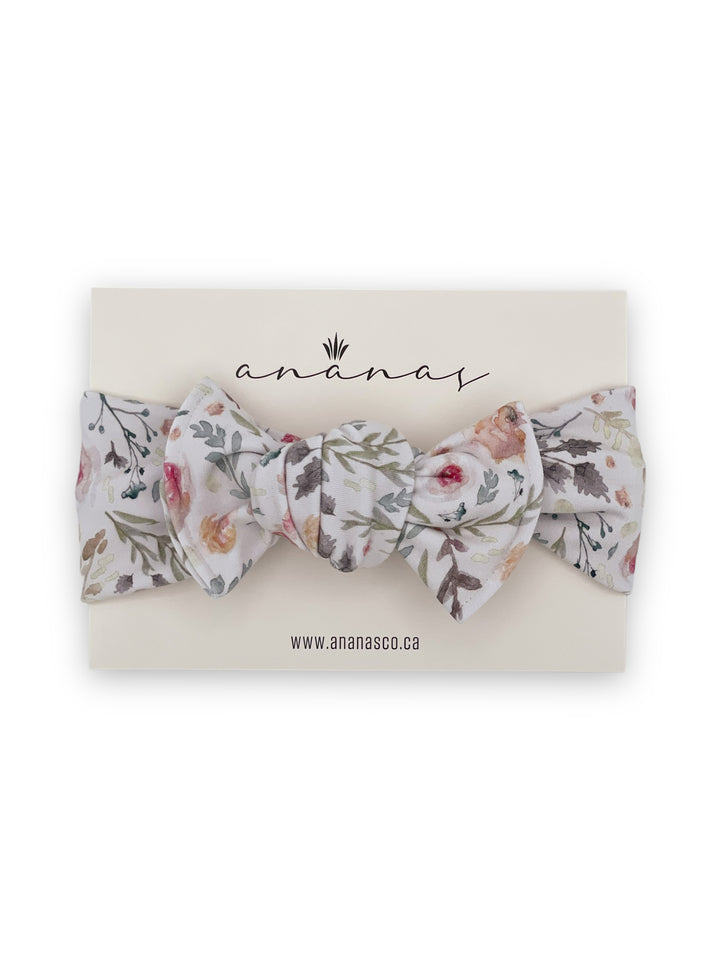 Bandeau boucle en bambou à nouer - Petit rosier