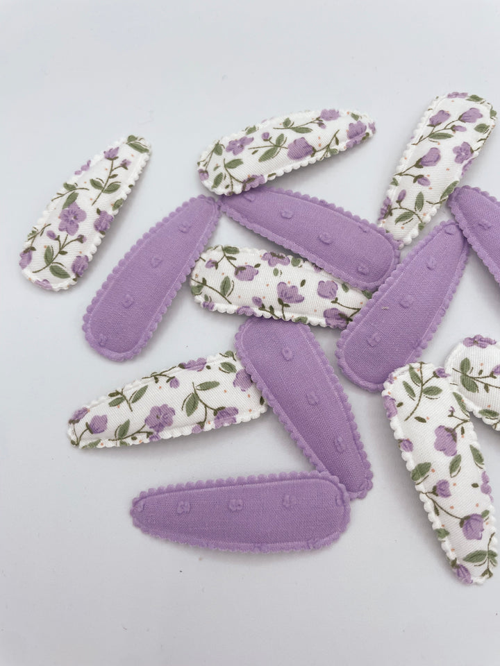 Duo de Barrettes "Snap Clip" en tissu - Printemps