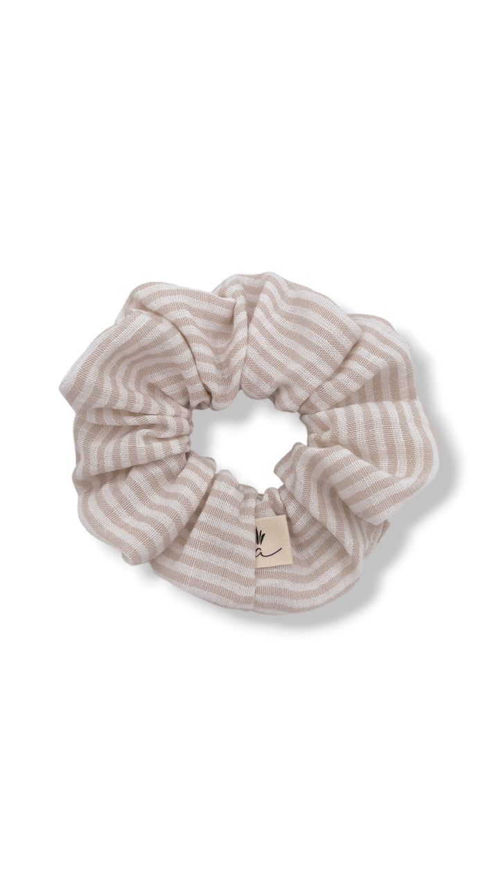 Scrunchie - Striped Beige