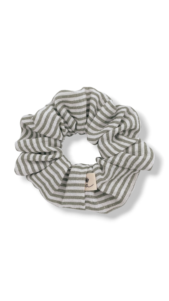 Scrunchie - Striped green