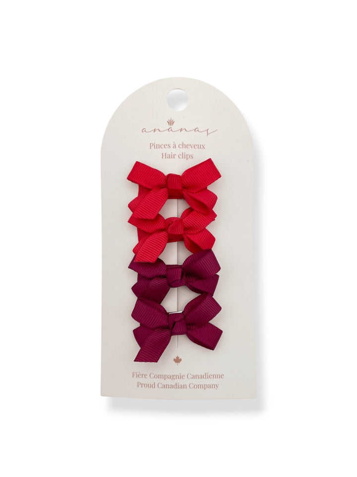 Mini bows - Red/Burgundy