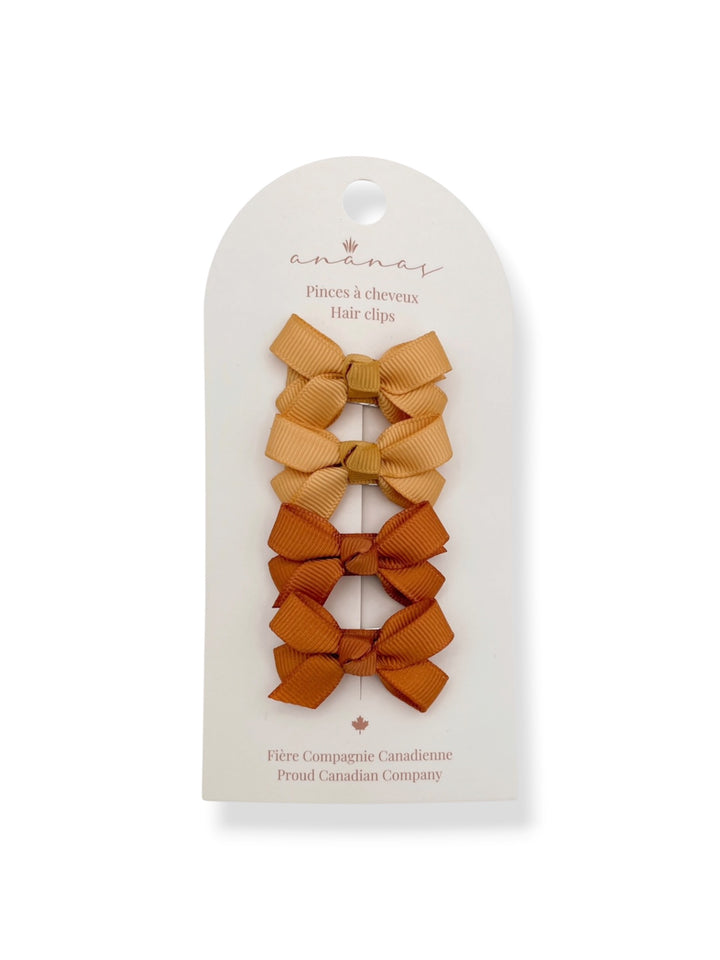 Mini bows - Ocher/Brown