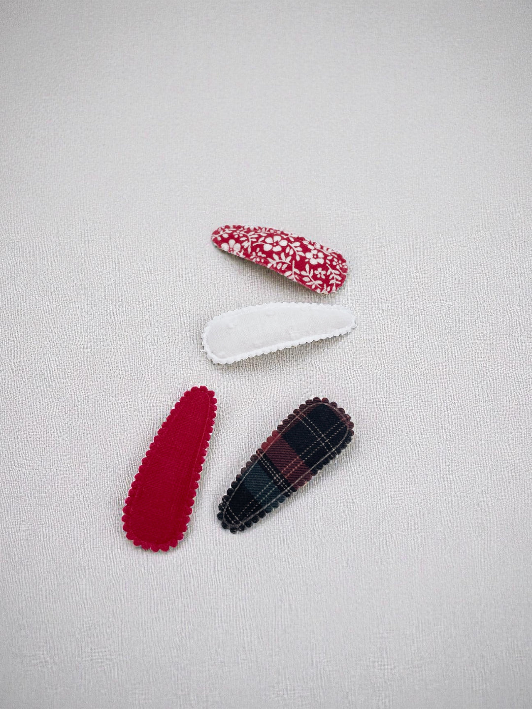 Barrettes en tissu - Fêtes 2