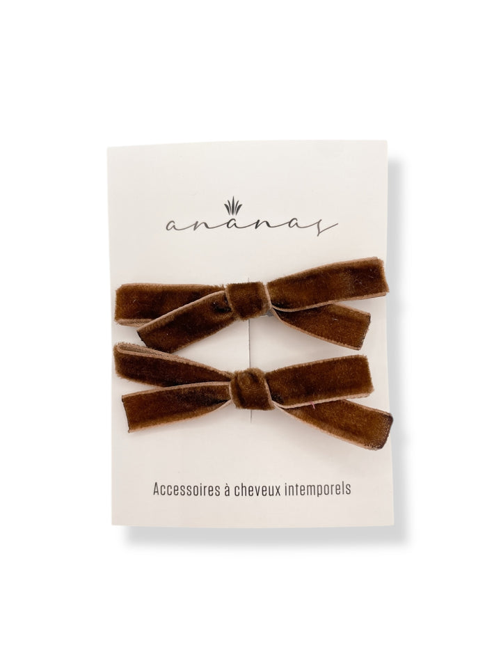 Bouclette Ruban de Velours - Brun