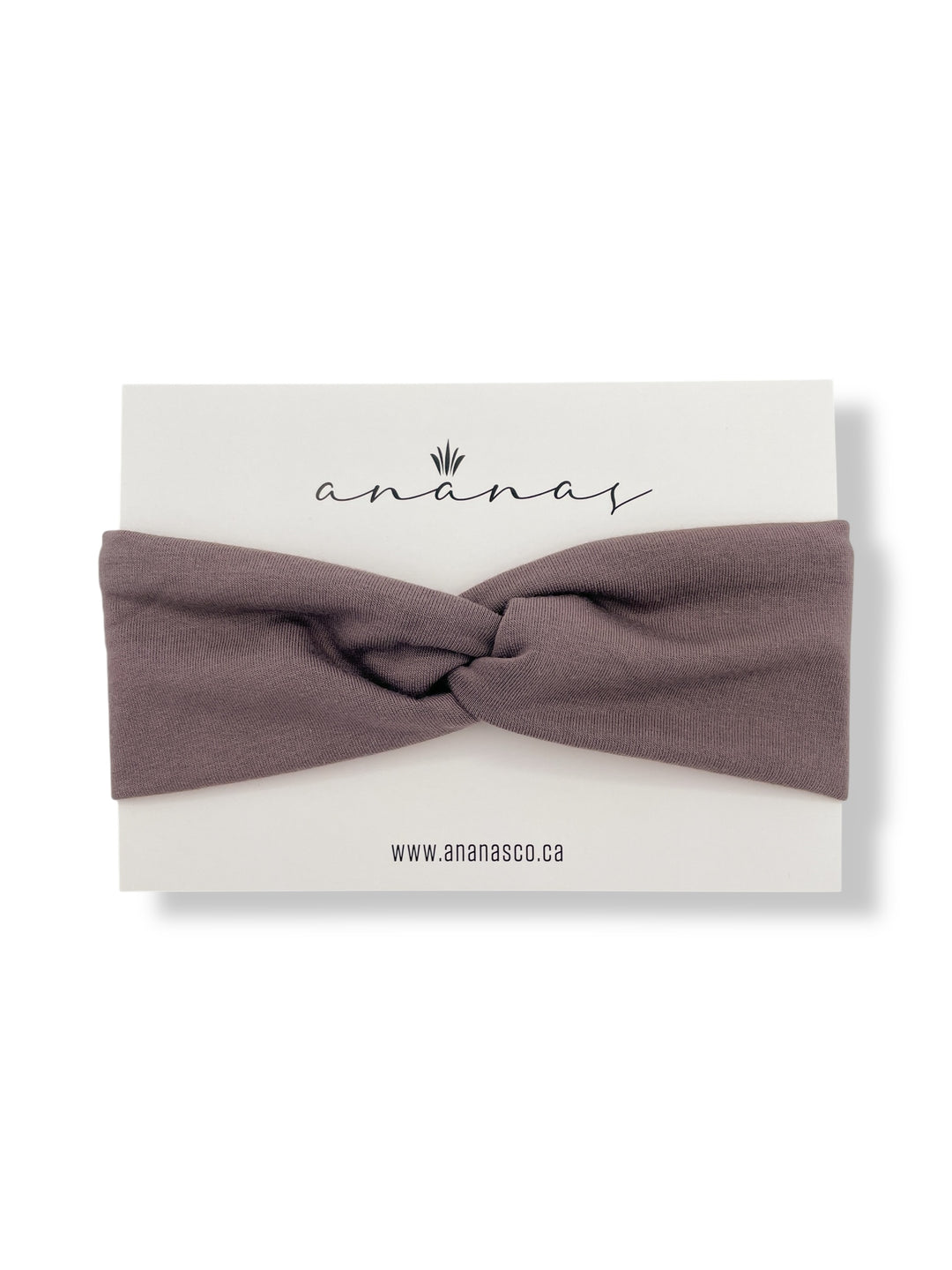 Bandeau croisé en bambou - Taupe