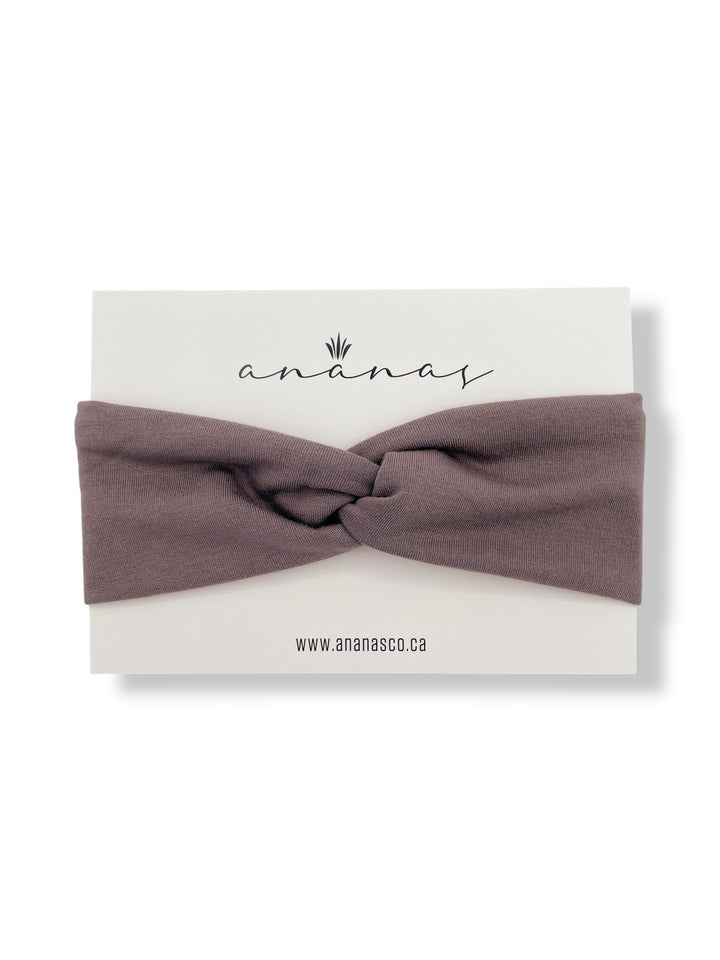 Bandeau croisé en bambou - Taupe