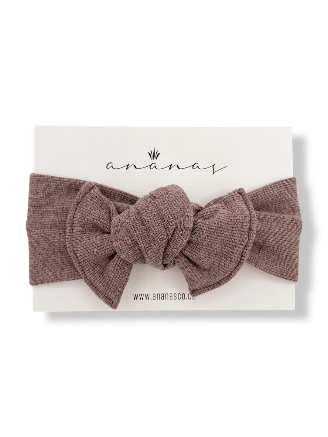 Bandeau boucle en tricot à nouer - Chocolat