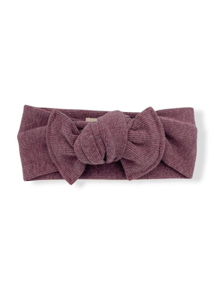 Bamboo bow headband to tie - Berries