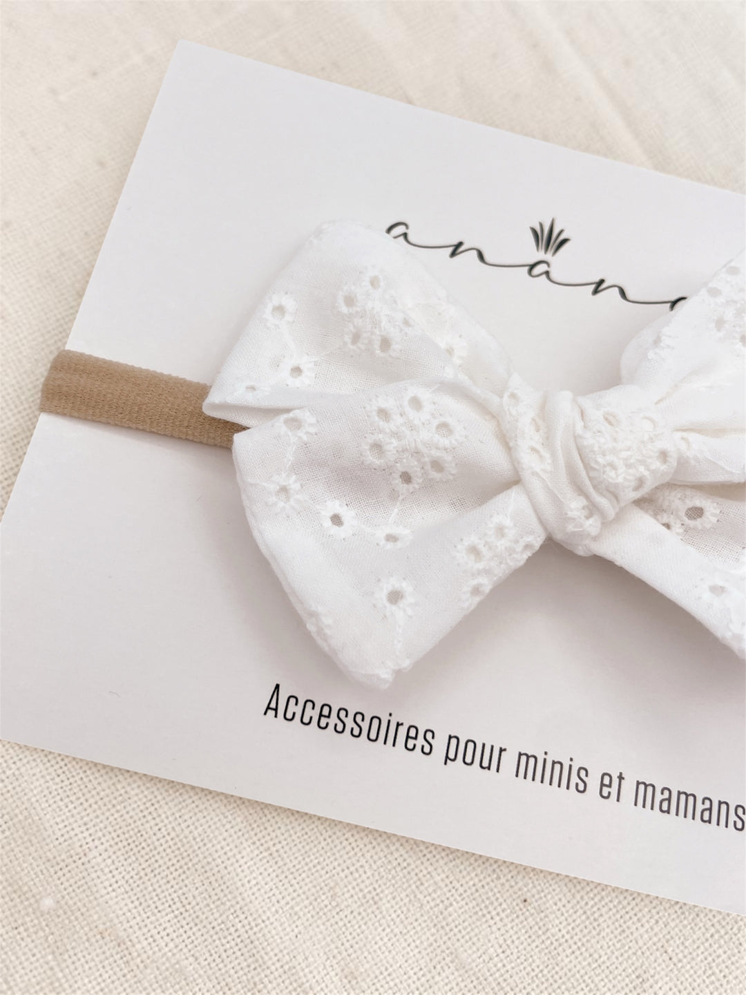 Boucle Broderie Anglaise - Blanc