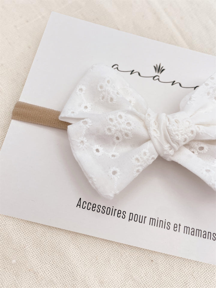 Boucle Broderie Anglaise - Blanc