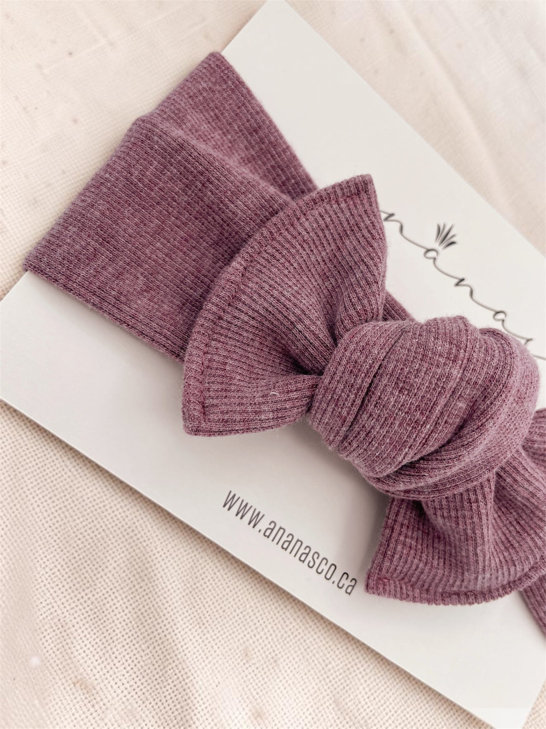 Bamboo bow headband to tie - Berries