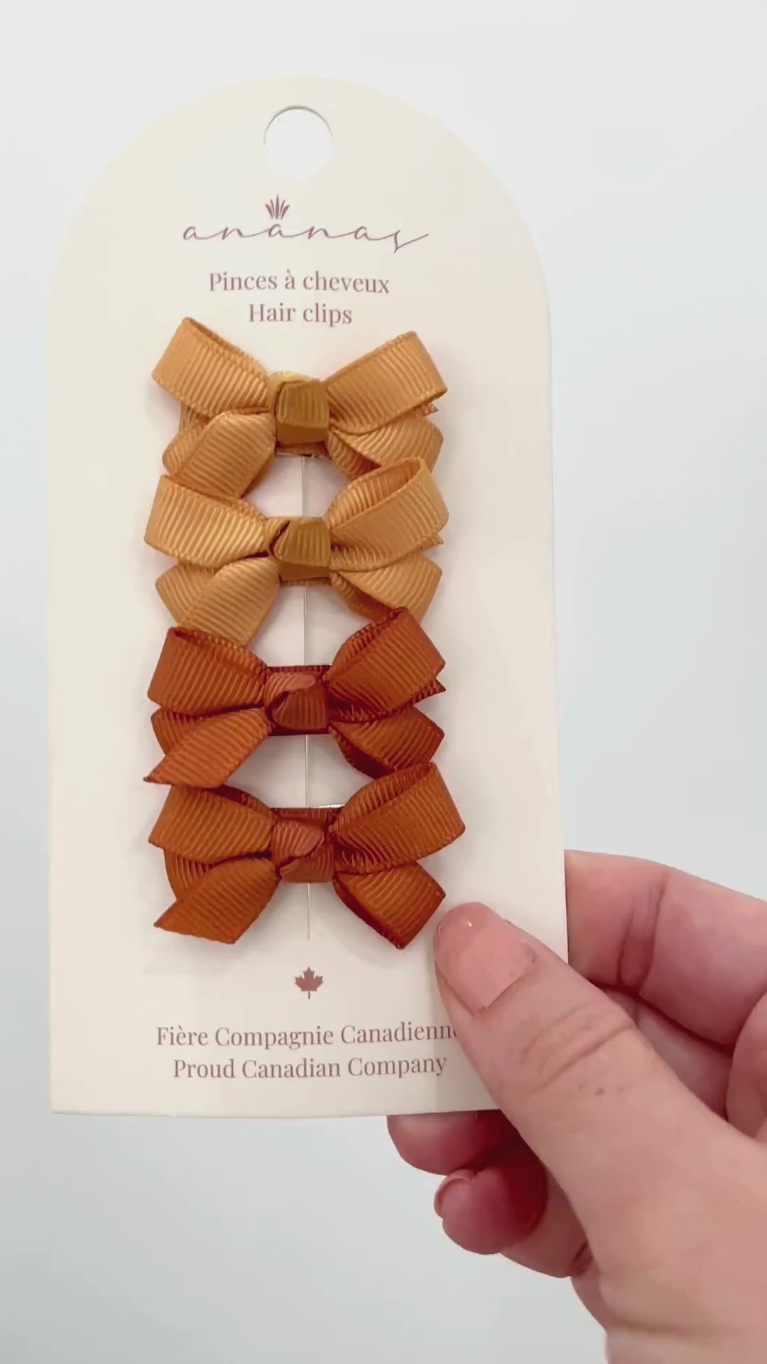 Mini bows - Ocher/Brown