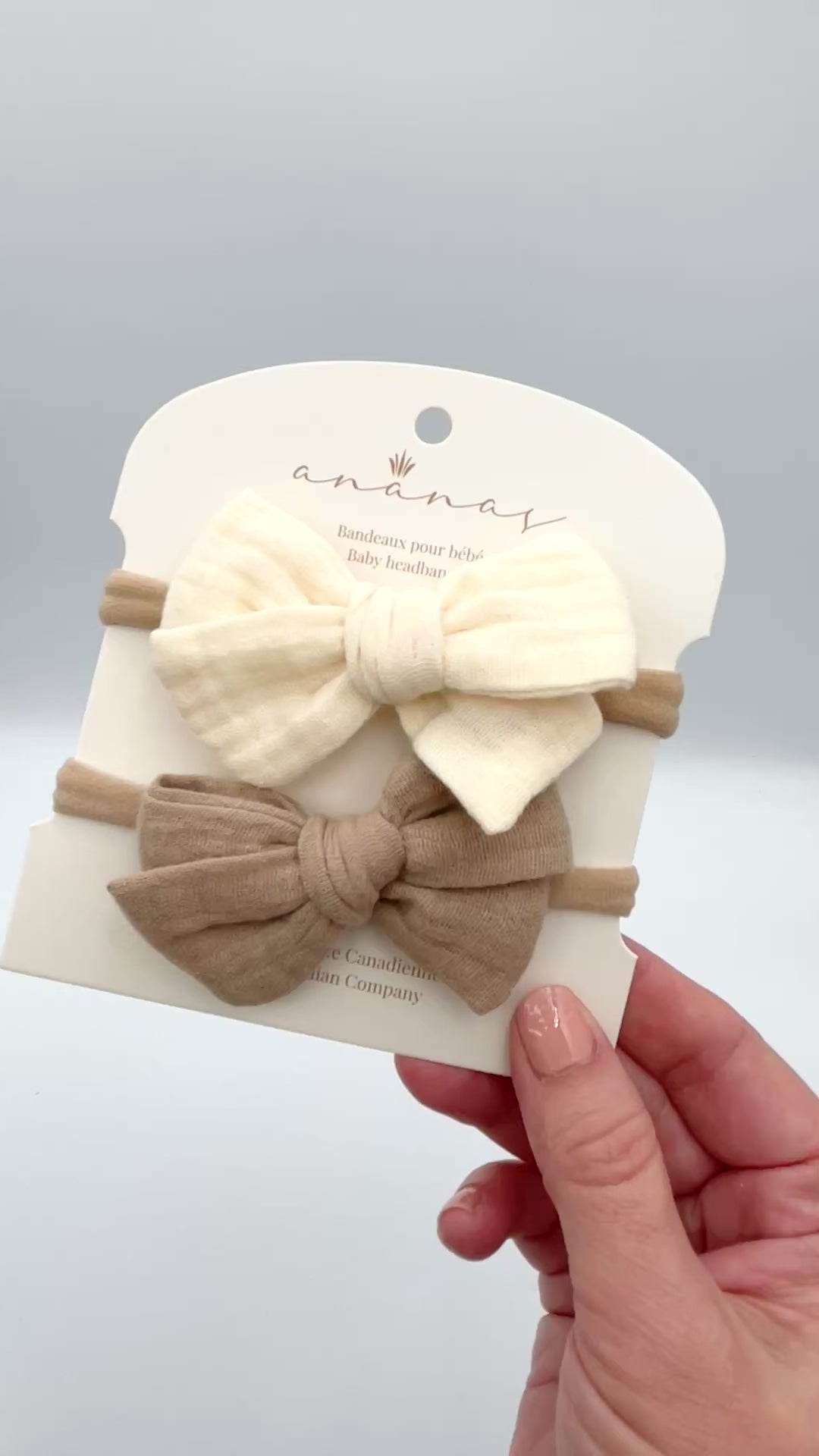 Muslin Bows - Ivory/Beige