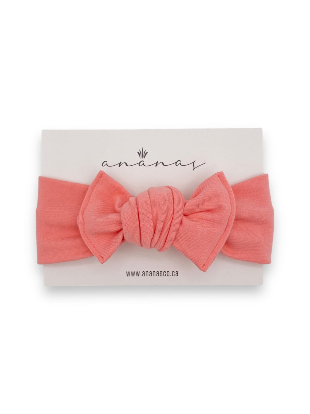 Bandeau boucle en bambou à nouer - Corail - Ananas Co