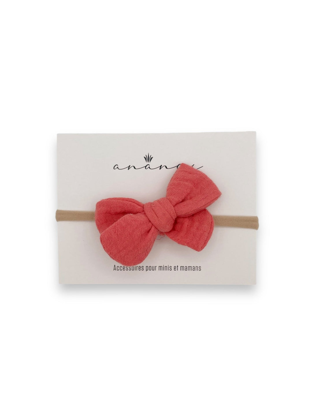 Boucle Mousseline de Coton - Corail - Ananas Co